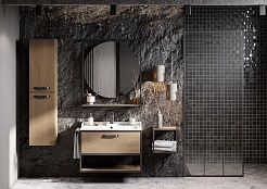 Акватон Тумба с раковиной Лофт Фабрик 80 (Фабиа) дуб кантри – фотография-5